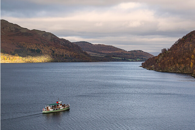 An Ullswater Steamer cruising on Ullswater