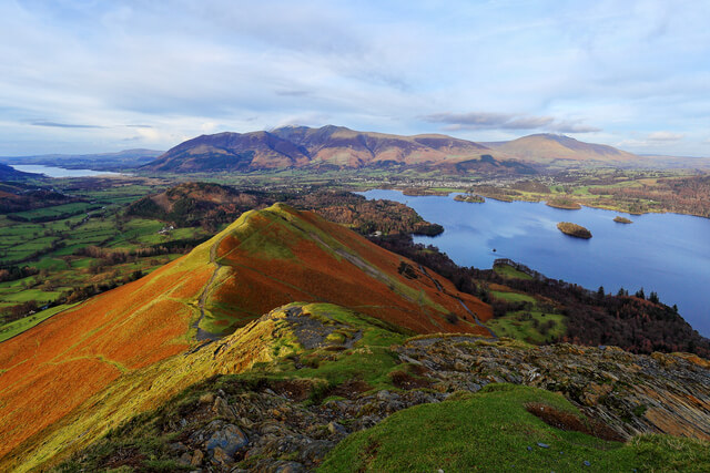 A view of Derwentwater from the summit of Catbells