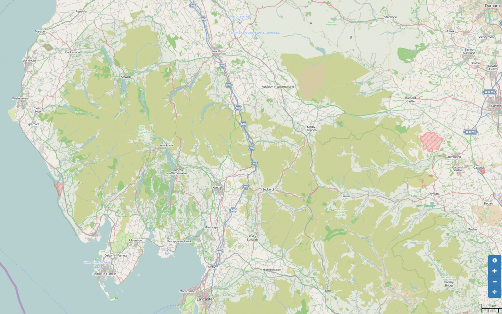 Map Cumbria Bridleways