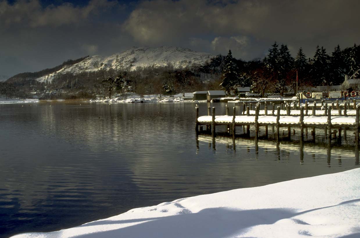 View across Windermere and onto Loughrigg from Waterhead.