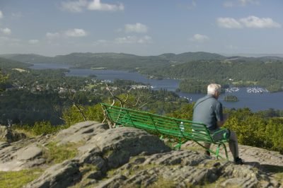 View over Lake Windermere from the top of Orrest Head Crag Hoppers Shoot 2006