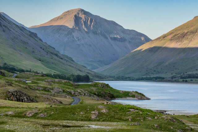 Great Gable mountain and the surrounding greenery