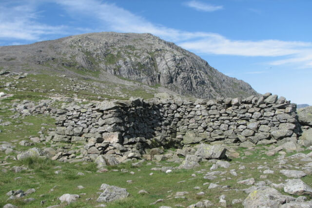 The rocky remains of Esk Hause on Scafell Pike