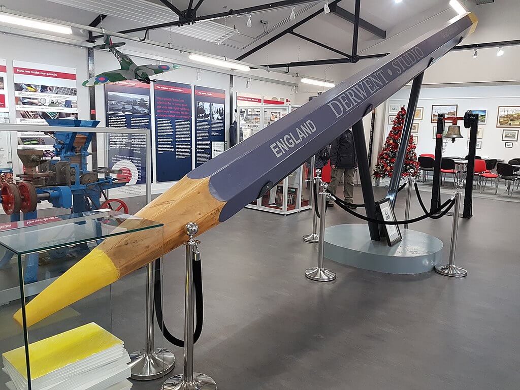 A photograph of inside the Derwent Pencil Museum in Keswick