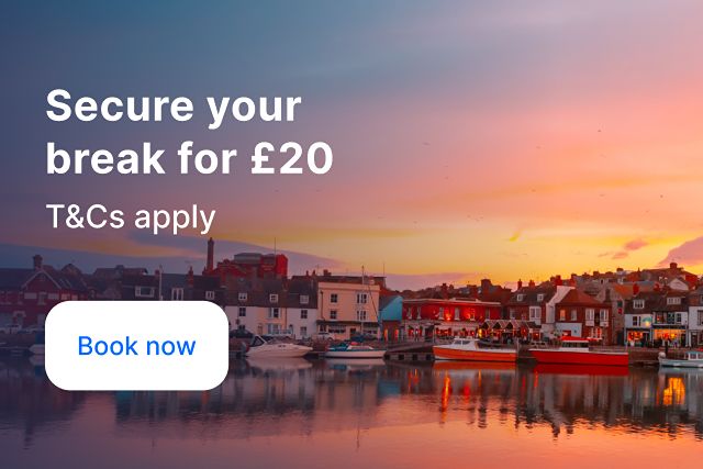Secure your break for £"0 banner.
